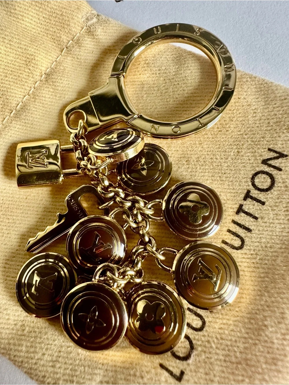 Louis Vuitton Porte-Clés Pastilles Monogram Enamel Bag Charm Key Holder Full Set